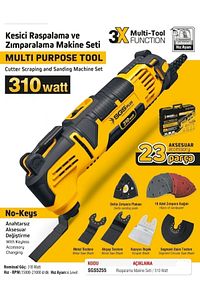 5255 Multı-tools Kesici Ve Raspalama Makinesi 310 Watt ürün fotoğrafı