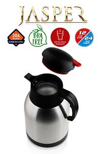 2 Litre Çift Kat Piknik Kamp Outdoor Çelik Çay Termosu 1200a Penguen ürün fotoğrafı