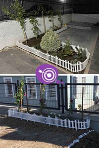 Dekoratif Bahçe Çiti Plastik Çit Peyzaj Koruma Panel Çit 1 Adet 59 Cm Beyaz ürün fotoğrafı