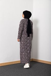 Yandan Bağlamalı Kadın Yazlık Namaz Elbisesi, Terletmeyen Namaz Kıyafeti, Dökümlü Ferace ürün fotoğrafı