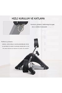 Küçük Boy Pedal Egzersiz Bisikleti Ev Direnç Fitness Ekipmanları Koşu Bisikleti Bandı Aleti Cihazı ürün fotoğrafı