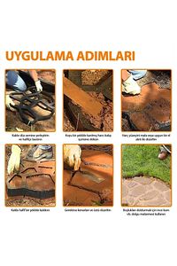 Zemin Kaplama Kalıbı Bahçe Taş Kalıbı Yürüyüş Yolu Kaldırım Yapım Aparatı 42x40 Cm 1 Adet ürün fotoğrafı