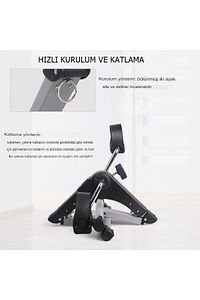 Mini Egzsersiz Koşu Bisikleti Koşu Bisikleti Step Kol Bacak Pedalı Mini Spor Koşu Bandı ürün fotoğrafı