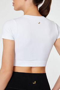 Captiva Yumuşak Dokulu & Esnek Crop Top Beyaz ürün fotoğrafı