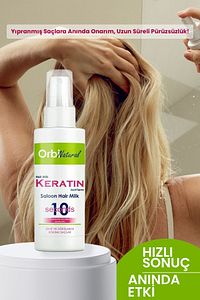 Durulanmayan Keratin Bakım Sütü Düzleştirme Dökülme Karşıtı Besleyici Saç Bakım Spreyi 250ml ürün fotoğrafı