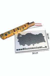 Gez-kazı Türkiye Haritası - Kazınabilir Harita ürün fotoğrafı