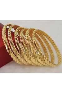 6 Adet Altın Kaplama Adana Burma Bilezik (6 LÜ SET) (ÇELİK) ürün fotoğrafı
