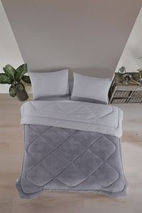 Çift Kişilik Lüx Gri Wellsoft Yorgan Çift Taraflı 195 X 215 ürün fotoğrafı