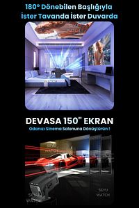 Taşınabilir Sinema Dizi Film Projeksiyon 1080P/2K/4K Ev Sineması Dahili Android 11, WiFi & Bluetooth ürün fotoğrafı