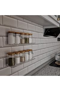 Pleksi Takı Oje Baharatlık Düzenleyici Raf Genişlik 40cm X 10cm ( Pleksiden Üretilir) ürün fotoğrafı