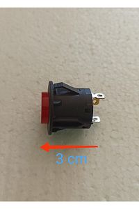 Akülü Arabalar Için Yaylı-açma Kapama 3 Soketli Kontak Düğmesi/butonu (3 Cm) On/off ürün fotoğrafı