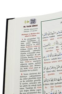 Kuranı Kerim 7 Özellikli Arapça Satır Arası Türkçe Okunuş Kelime Anlamı Meal Tecvidli Orta Boy ürün fotoğrafı