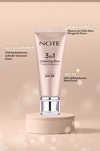 3 in 1 Glowing Skin Tinted Moisturizer SPF 50 Işıltılı Aydınlatıcı Krem ürün fotoğrafı