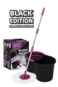 Black Edition Otomatik Temizlik Seti - Kova Mop Seti ürün fotoğrafı