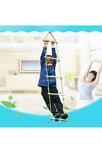 Ip Merdiven Büyük Boy Ahşap 6 Basamaklı Halatlı Tırmanma Merdiveni Eğitici Geliştirici Çocuk Oyuncak ürün fotoğrafı