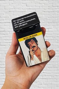 Müslüm Gürses Ne Sigarayı Bırakabildim Standart Sigara Tabakası Kutusu ürün fotoğrafı