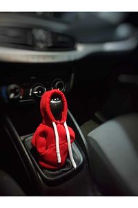 Elitotofiltre Vites Kılıfı Uyumlu Kapşonlu Sweatshirt Geçirmeli Vites Topuzu Kılıfı Kırmızı ürün fotoğrafı