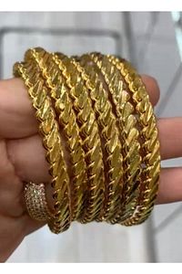 6 Adet Altın Kaplama Adana Burma Bilezik (6 LÜ SET) (ÇELİK) ürün fotoğrafı