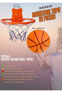 Sessiz Basketbol Topu Ve Potası | Iç Mekanlar Için ürün fotoğrafı