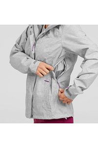 Quechua Kadın Outdoor Yağmurluk - Alacalı Gri - Mh100 ürün fotoğrafı