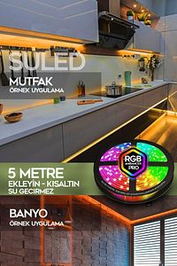 Şerit Led 5 Metre Animasyonlu Tak Çalıştır Kumandalı Trafolu Rgb Şerit Işık Aydınlatma Parti Led ürün fotoğrafı