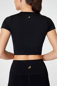 Captiva Yumuşak Dokulu & Esnek Crop Top Siyah ürün fotoğrafı