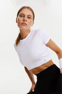 Captiva Yumuşak Dokulu & Esnek Crop Top Beyaz ürün fotoğrafı