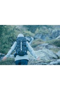 Quechua Kadın Outdoor Yağmurluk - Alacalı Gri - Mh100 ürün fotoğrafı