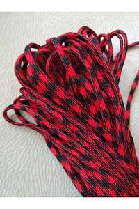 Siyah-kırmızı Kamuflaj Desenli Paracord Bileklik İpi 5 Metre ürün fotoğrafı