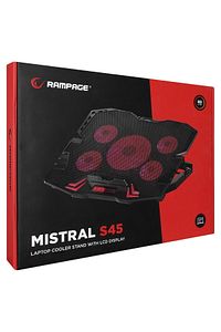 Mistral S45 Gösterge Panel 5fan Yükseklik Ayar 2usb Notebook Soğutucu Laptop Soğutucu 12/17 Inç ürün fotoğrafı