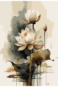 Sayılarla Boyama Seti Lotus Çiçeği 40x50 Cm ürün fotoğrafı