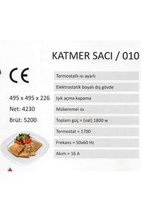 Katmer Elektrikli 2000w Termostatlı Katmer - Gözleme – Yufka Sacı ürün fotoğrafı