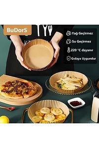 Fritöz Pişirme Kağıdı - Air Fryer Liners Hava Fritözü Xiaomi Philips Yağsız Tefal Kumtel Mı ürün fotoğrafı