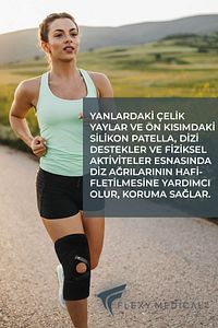 Ligament Ve Silikon Patella Destekli Dizlik Menisküs Çapraz Bağ Diz Ağrıları Sporcu ürün fotoğrafı