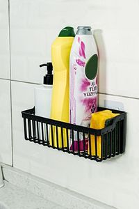 Banyor Yapışkanlı Banyo Rafı, 2'li Banyo Düzenleyici, Duş Rafı Organizer Şampuanlık, Plastik ürün fotoğrafı