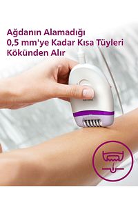 BRE225/05 Kablolu Epilatör,Bacak İçin Kullanım,2 Hız Ayarı,Yıkanabilir Başlık ürün fotoğrafı