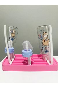 Pembe Biberon Kurutucusu Bpa İçermeyen Biberonluk Biberon Standı ürün fotoğrafı