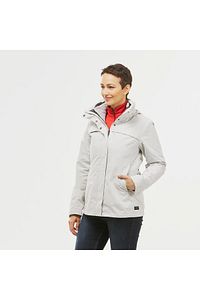 Kadın 3'ü 1 Arada Su Geçirmez Outdoor Trekking Montu - Gri - Travel 100 - 0°c ürün fotoğrafı