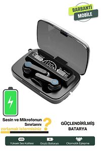 Powerbankli El Fenerli  Ios Android Uyumlu A Kalite Hd Ses Performanslı Kablosuz Bluetooth Kulaklık ürün fotoğrafı