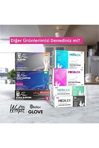 Reflex Winlyex Tek Kullanımlık Pudrasız Beyaz S Beden Eldiven 100’lü ürün fotoğrafı