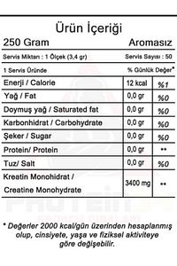 Creatine Monohydrate Powder Super Micronized Kas Geliştirici Dayanıklılık Performans 250 gr ürün fotoğrafı