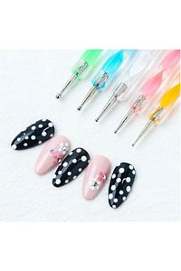 Nail Art Tırnak Süsleme Desen Dot Kalem Seti 5li ürün fotoğrafı