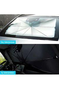 Tüm Araçlar Için Araba Ön Cam Güneşlik Katlanabilir Şemsiye Güneşlik Oto Ön Cam Gölgelik Güneşliği ürün fotoğrafı