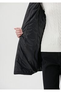 Kapüşonlu Kapitone Siyah Parka Slim Fit / Dar Kesim 110505-29726 ürün fotoğrafı