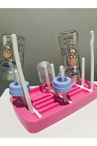 Pembe Biberon Kurutucusu Bpa İçermeyen Biberonluk Biberon Standı ürün fotoğrafı