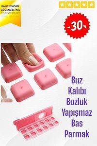 Buz Kalıbı Buzluk Yapışmaz Bas Parmak ürün fotoğrafı