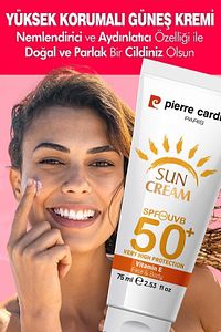 SPF 50 Leke Karşıtı Yüksek Koruyucu Yüz Güneş Kremi 75 ML Normal Ve Kuru Ciltler İçin ürün fotoğrafı