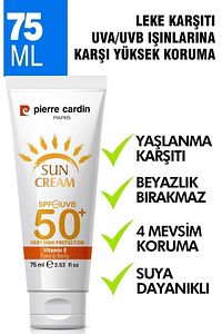 SPF 50 Leke Karşıtı Yüksek Koruyucu Yüz Güneş Kremi 75 ML Normal Ve Kuru Ciltler İçin ürün fotoğrafı