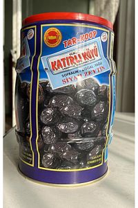 Gemlik Katırlı Köyü Kahvaltılık Siyah Zeytin Teneke 1 Kg ürün fotoğrafı