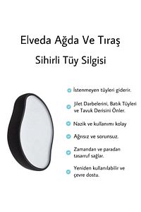 Desiderata Crystal Eraser Epilasyon Aleti Tüy Silgisi Kristal Epilatör Siyah ürün fotoğrafı